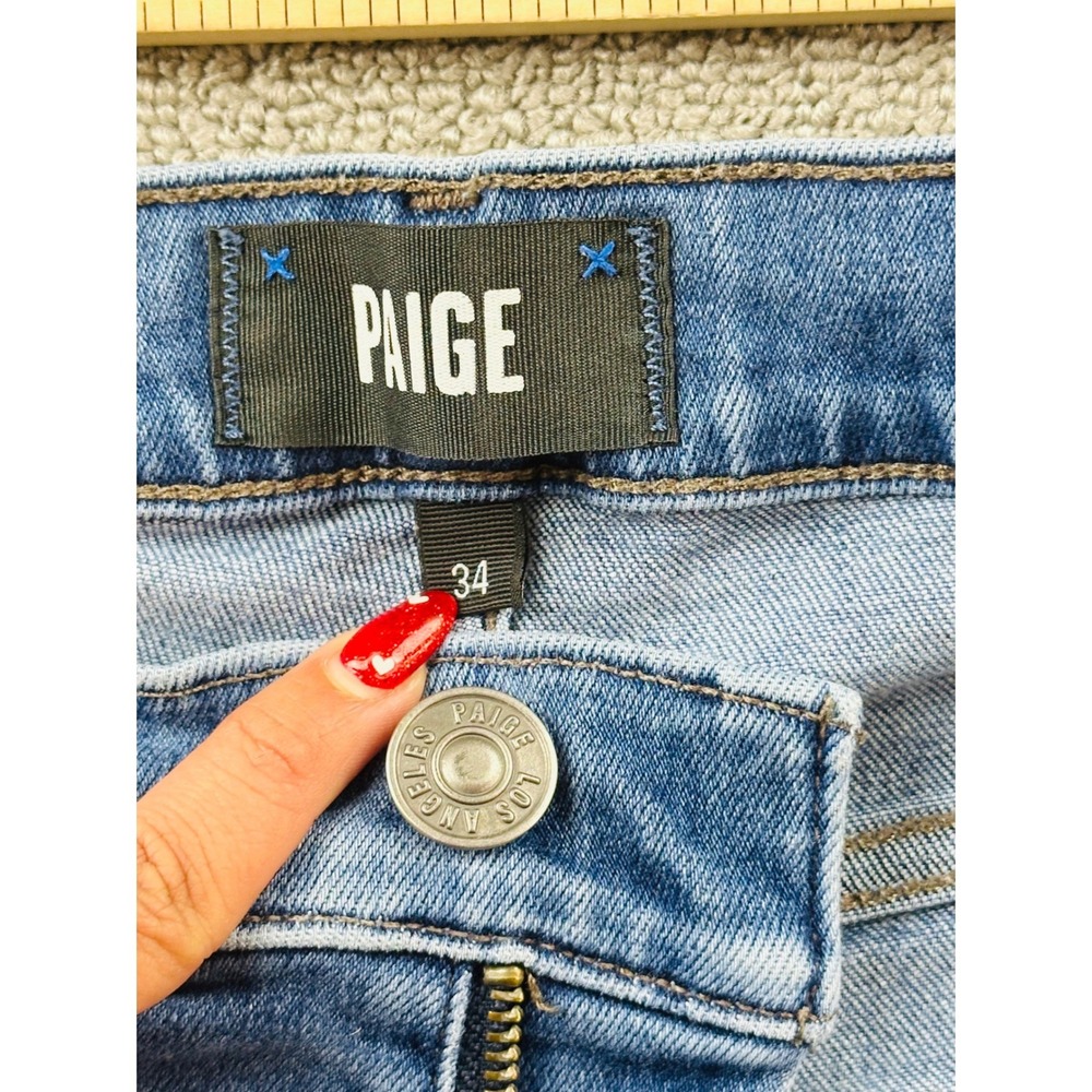 PAIGE Lennox Slim Fit Jeans 34 Blue Atwell‎ Wash Transcend Vintage Denim Stretch - Picture 3 of 12